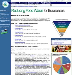 Resource Conservation - Food Waste