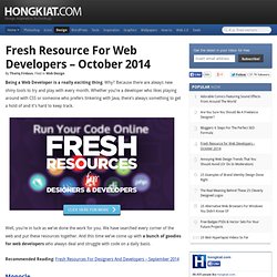 Fresh Resource for Web Developers – October 2014