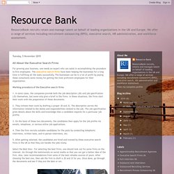 Resource Bank : All About the Executive Search Firms
