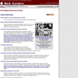 Civil Rights Resource Guide: External Web Sites - Library of Congress