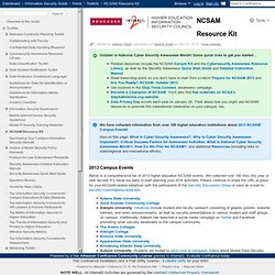 NCSAM Resource Kit - Information Security Guide - Internet2 Wiki