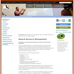 Natural Resource Management - Colorado Mountain College