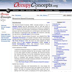 Resource-based Economy - OccupyConcepts