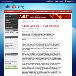 AdLIT > In Perspective Magazine > A Little Latin and . . . a Lot of English