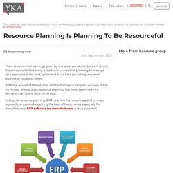 Resource Planning is Planning to be Resourceful