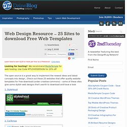 Web Design Resource - 25 Sites to download Free Web Templates