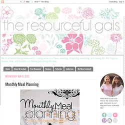 The Resourceful Gals: Monthly Meal Planning