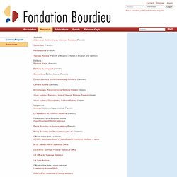Sources Fondation Bourdieu
