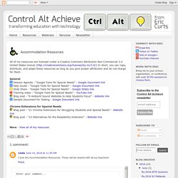 Control Alt Achieve: Resources Accommodations