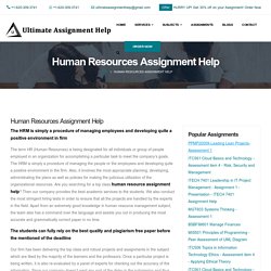 Human Resources Assignment Help