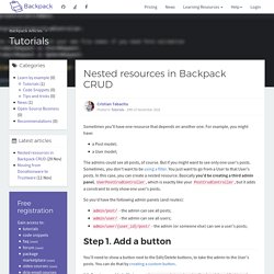 Nested resources in Backpack CRUD
