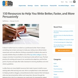 150 Resources to Help You Write Better, Faster, and More Persuasively