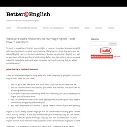 Better@English _Video and audio