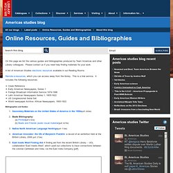 Guides and Bibliographies - Americas Collections Blog