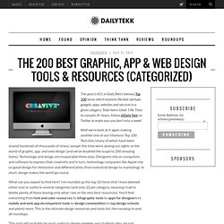 The 200 Best Graphic, App & Web Design Tools & Resources (Categorized)