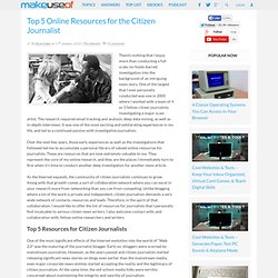 Top 5 Online Resources for the Citizen Journalist