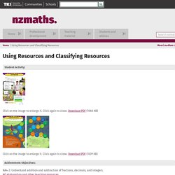 Using Resources and Classifying Resources