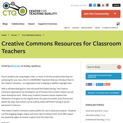 Creative Commons Resources for Classroom Teachers