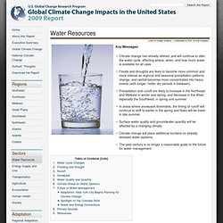 Global Climate Change Impacts in the United States 2009 Report