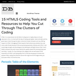 15 HTML5 Coding Tools and Resources to Help You Cut Through The Clutters of Coding - Designbeep - Aurora