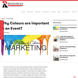 Resources Groups: Why Colours are Important in an Event?