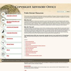 Public Domain Resources