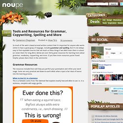 Tools and Resources for Grammar, Copywriting, Spelling and More - Noupe Design Blog
