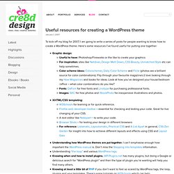 Useful resources for creating a Wordpress theme