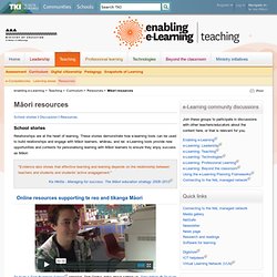 Māori resources / Resources / Curriculum / Teaching