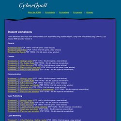 Student Resources - CyberQuoll - Internet Safety Education for Primary Schools
