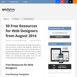 50 Free Resources for Web Designers from August 2014