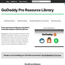 Free resources for web designers & developers from GoDaddy Pro