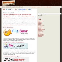 The 5 Best Free File Hosting Services To Store Your Files!