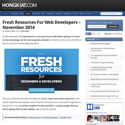 Fresh Resources for Web Developers – November 2014