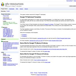 gtv-resources - Project Hosting on Google Code