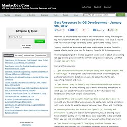 Best Resources In iOS Development – January 9th, 2012