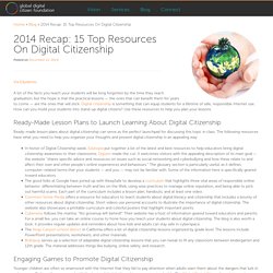 2014 Recap: 15 Top Resources On Digital Citizenship