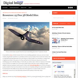 Resources: 25 Free 3D Model Sites
