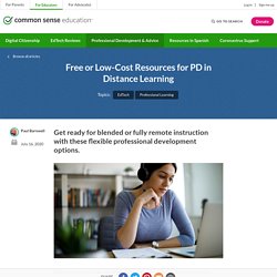 Free or Low-Cost Resources for PD in Distance Learning from Common Sense Education