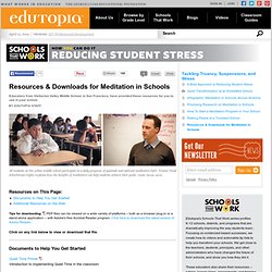 Resources & Downloads for Meditation in Schools