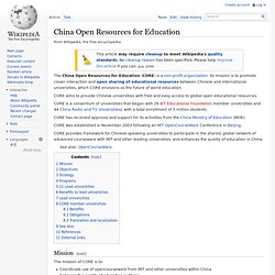 China Open Resources for Education