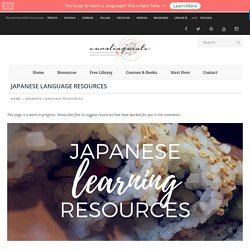Japanese Language Resources