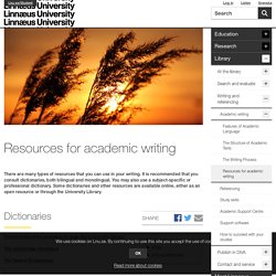 Resources for academic writing