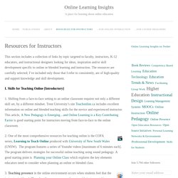 Resources for Instructors