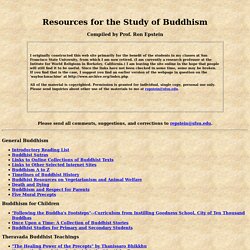 Resources for the Study of Buddhism