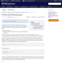 Front-end Resources (DevGuide.FrontendResources) - XWiki