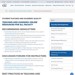Teaching and Learning: Online Resources for All Faculty – Gallaudet University
