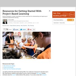 Resources for Getting Started With Project-Based Learning