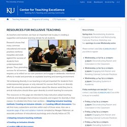 Resources for inclusive teaching