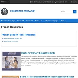 French Resources - Indigenous Education
